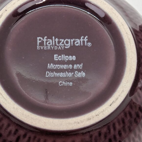Pfaltzgraff Everyday Eclipse Plum Fruit Purple Textured Dessert Bowl Lot of 2 - Picture 7 of 7